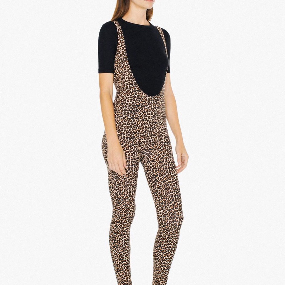 American apparel leopard print cat suit!